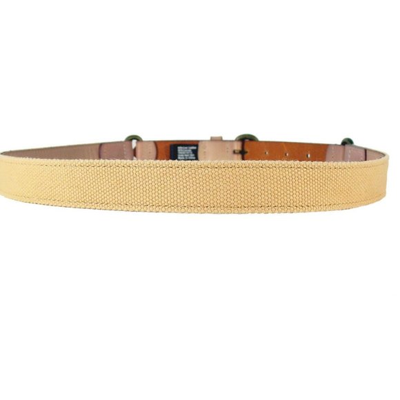 LIEBESKIND Berlin Canvas/Leather Belt Hay/Powder Women's XL/95cm (34"-38") - Picture 3 of 7